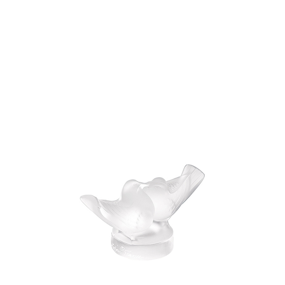 美品 LALIQUE ラリック ドゥポワソン オブジェ PM クリア クリスタル 