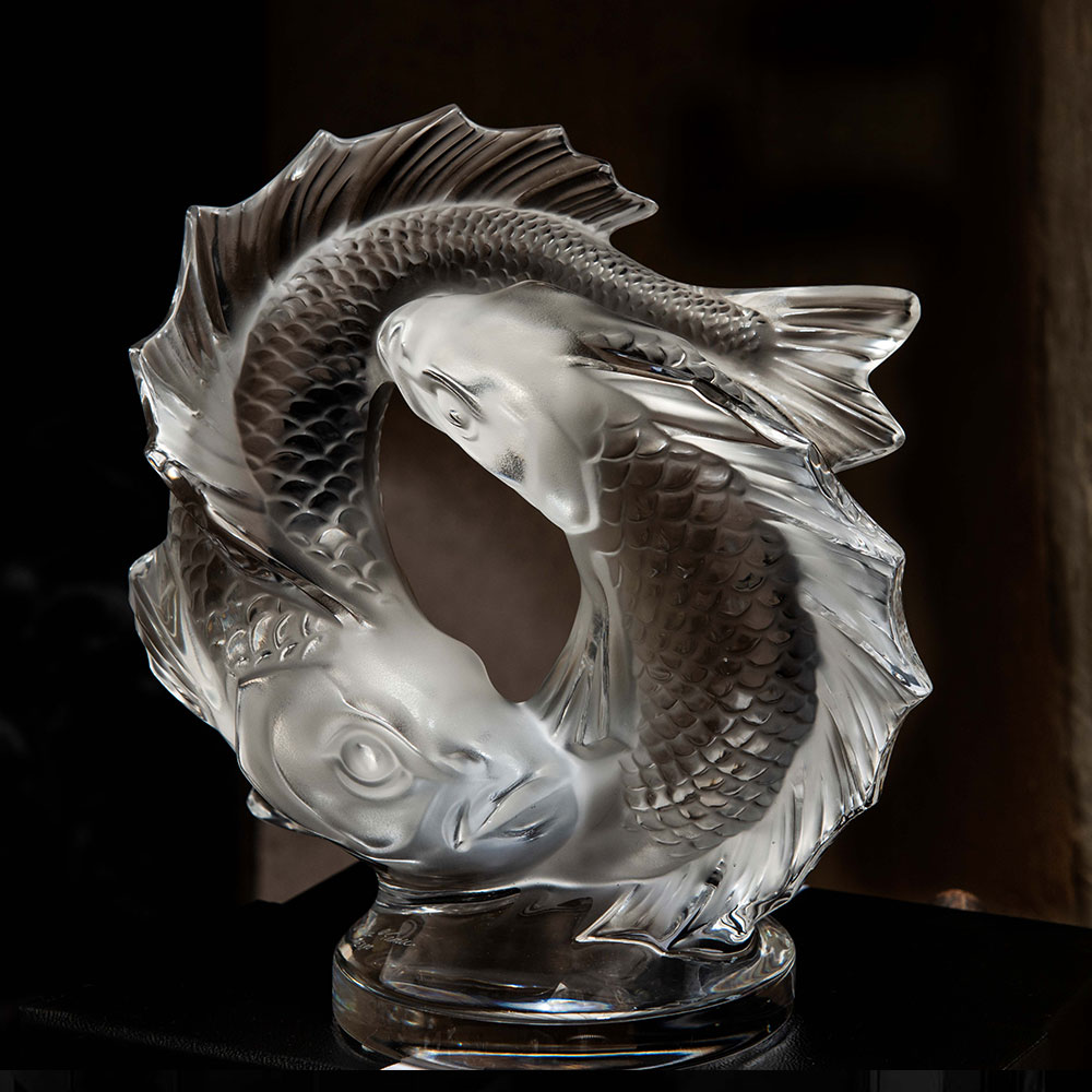 ラリック LALIQUE ポワソン POISSON オーナメント オブジェ 鯉 - ガラス